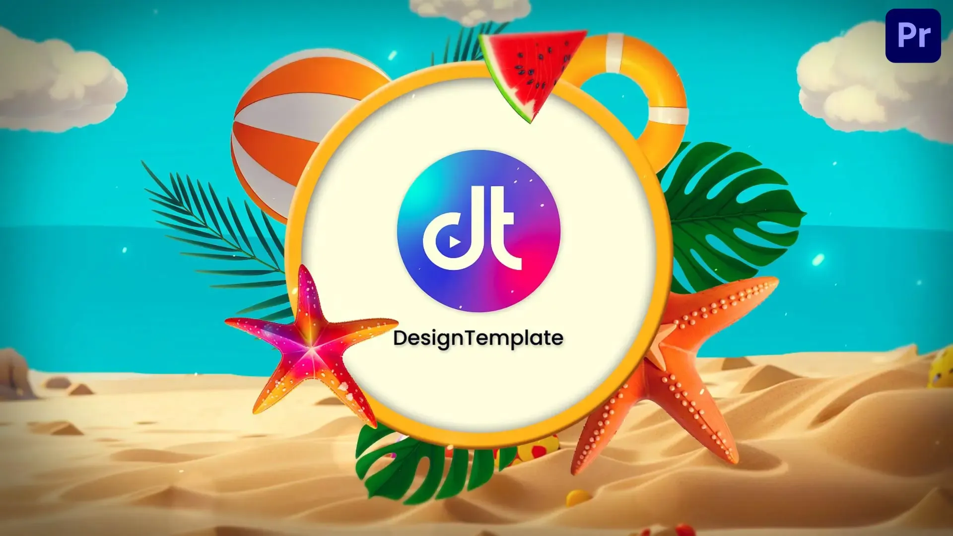 Tropical Beach Logo Animation